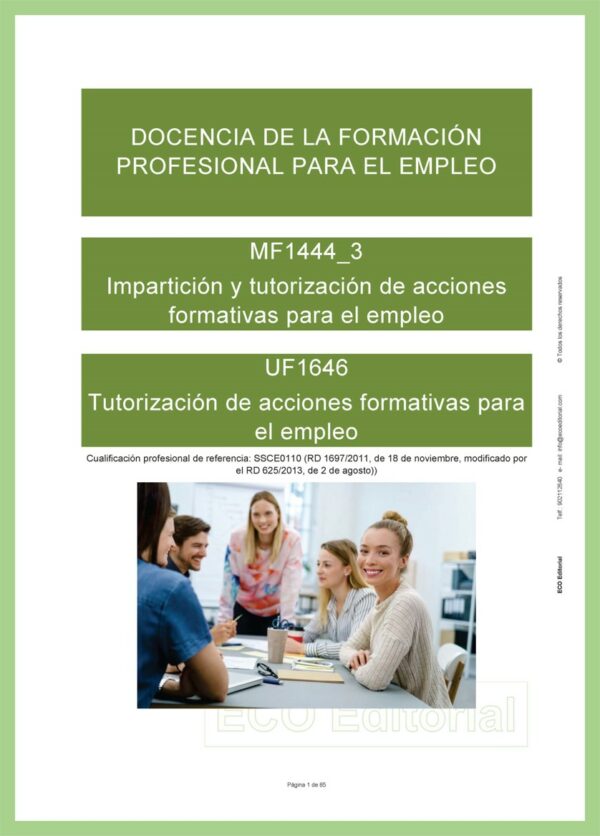 UF1646 Tutorización de acciones formativas para el empleo